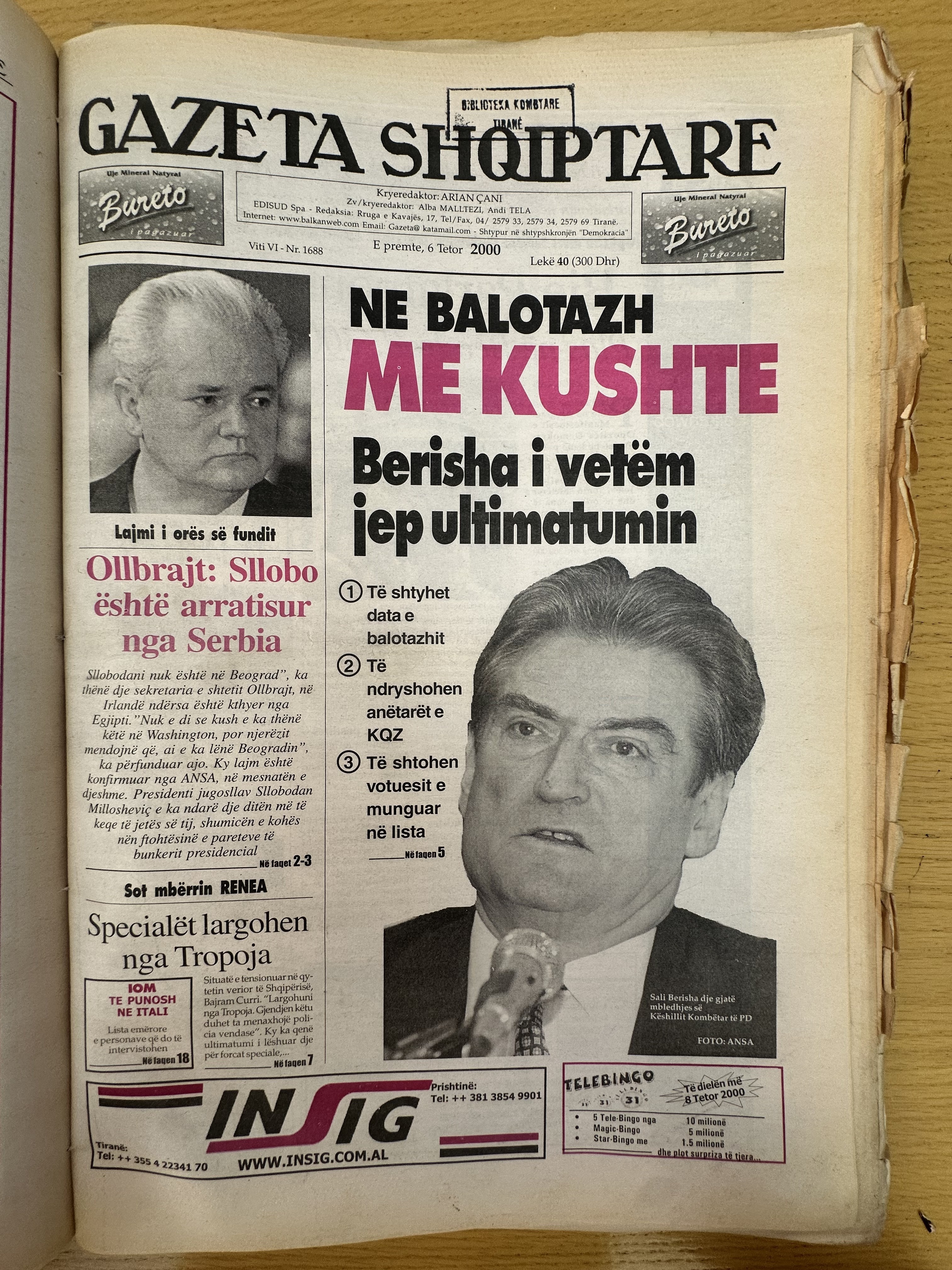 Gazeta Shqiptare 2000-10-06